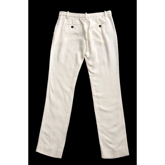 ISABEL MARANT Womens Size 2 Cream White Straight Leg Dress Pants 32" Inseam - Picture 2 of 4